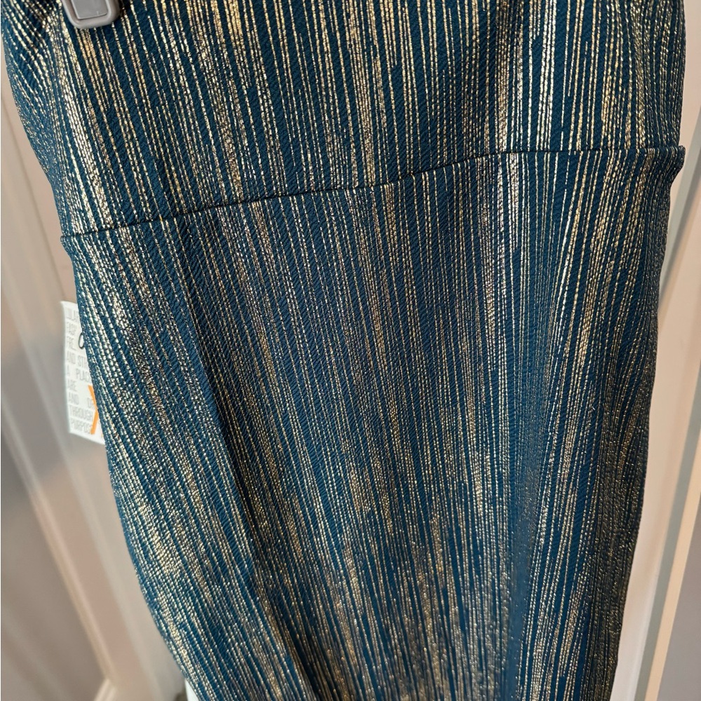 LuLaRoe Pencil Skirt in Jade and Gold